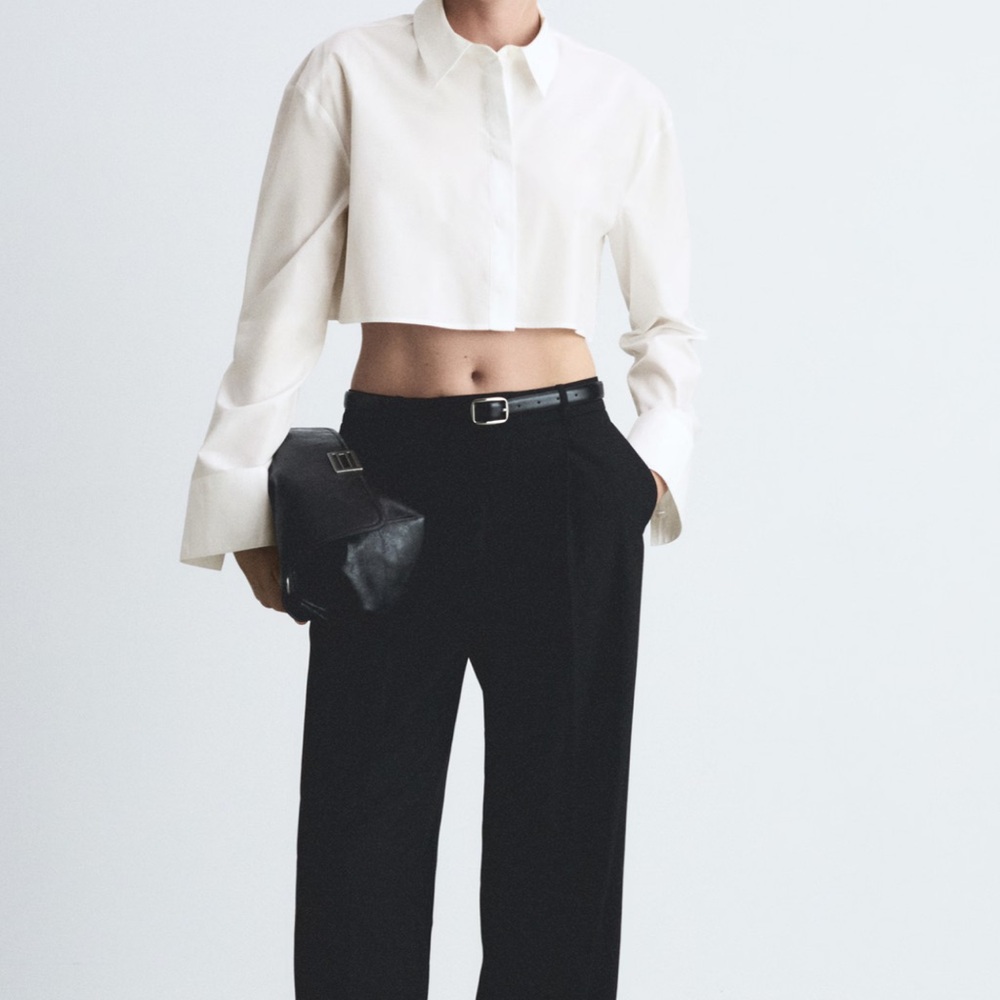 Zara White Button Down Shirt